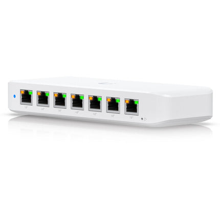 Ubiquiti Ultra 210W 8 Puertos Gigabit PoE+ Switch de Red Gestionado 202W Presupuesto Energético Kit de Montaje Mural