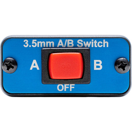Sescom Interruptor de Audio Estéreo 3.5mm A/B Bidireccional sin Alimentación con Caja de Aluminio