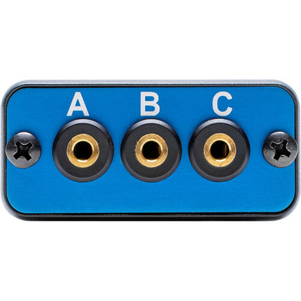Sescom Interruptor de Audio Estéreo 3.5mm A/B Bidireccional sin Alimentación con Caja de Aluminio