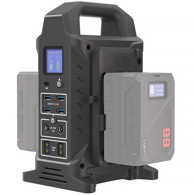 CAME-TV Cargador Dual V-Mount 3 en 1 Estación de Energía 110V