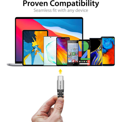 EZQuest DuraGuard cable USB-A a USB-C 3.9 pies USB 3.0 funda trenzada