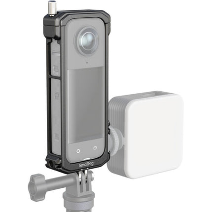 SmallRig Jaula de Cámara para Insta360 X4 con Montura 1/4"-20 y Protector de Lente de Silicona