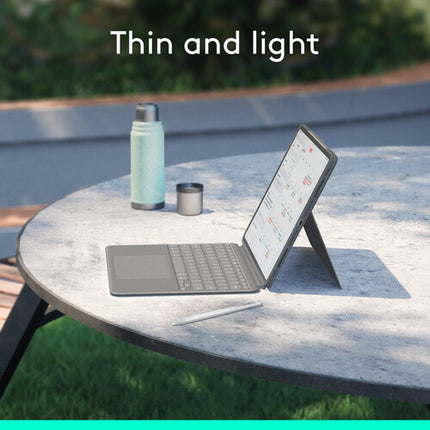 Logitech Combo Touch Funda Teclado Retroiluminado para iPad Air 13" M2 M3 con Lápiz Digital