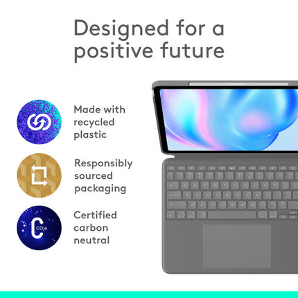 Funda teclado retroiluminada Logitech Combo Touch para iPad Air 13" M2 M3 M4 con trackpad y almacenamiento para Apple Pencil