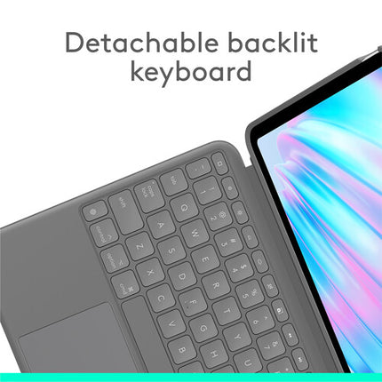Logitech Combo Touch funda teclado retroiluminado para iPad Air 11 pulgadas M2 M3 con Pencil digital y touchpad