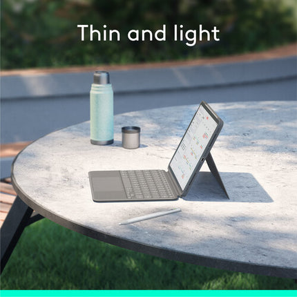 Logitech Combo Touch funda teclado retroiluminado para iPad Air 11 pulgadas M2 M3 con Pencil digital y touchpad