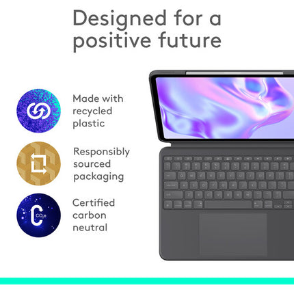 Logitech Combo Touch Funda Teclado Retroiluminado para iPad Pro 13" M4 M5 Graphite