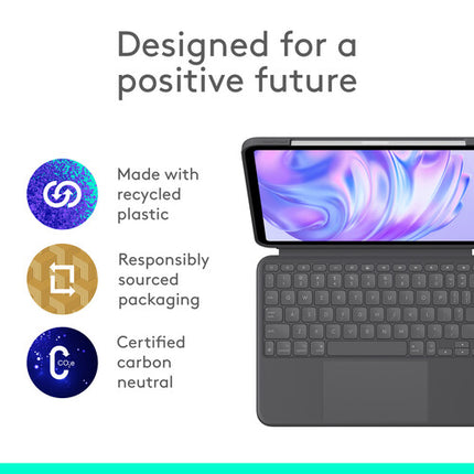Logitech Combo Touch Funda Teclado Retroiluminado para iPad Pro 11" M4 M5 Graphite