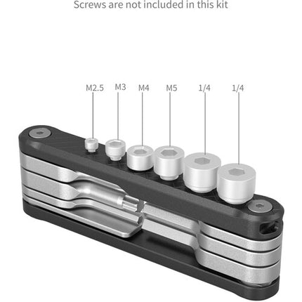 SmallRig 4681 Multiherramienta Plegable 7 Destornilladores 5 Orificios Rosca Acero Inoxidable