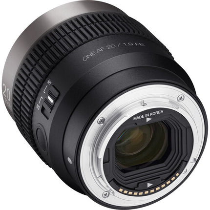 Rokinon Cine V-AF 20mm T1.9 Lente de Cine AF Full Frame 94.5° AOV