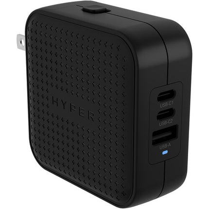 HYPER HyperJuice Cargador de Pared USB GaN 70W 3 Puertos Negro