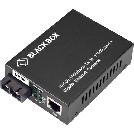 Black Box LGC211A-R2 Convertidor de Medios Ethernet Gigabit con Fibra Multimodo 850nm