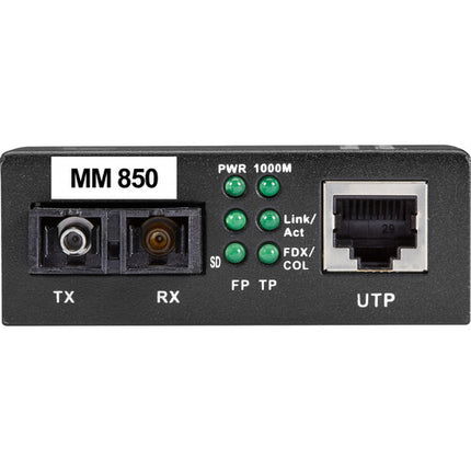 Black Box LGC211A-R2 Convertidor de Medios Ethernet Gigabit con Fibra Multimodo 850nm