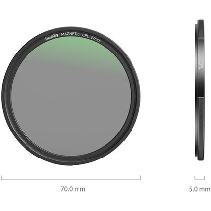 SmallRig Filtro CPL Circular Polarizador 67mm con Anillo Adaptador
