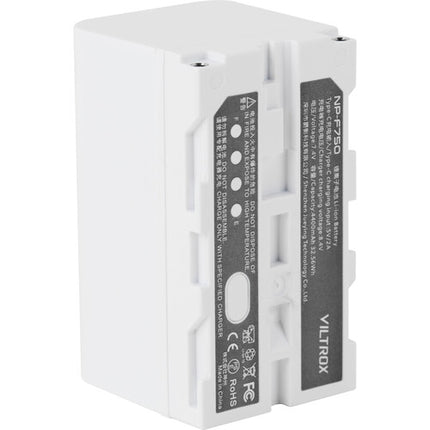 Weeylite NP-F750 Batería de Litio 7.4V 4400mAh con carga USB-C y LED