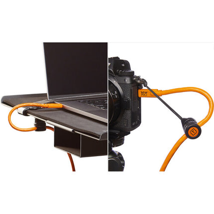 Tether Tools TetherPro Cable USB-C 15 pies Naranja con Kit Soporte para Cámara y Cable