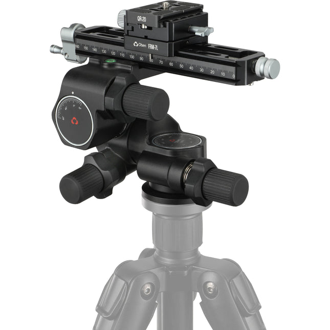 Oben GH3W-15 Cabezal de Engranajes 3 Vías con Rail Macro 7" y Capacidad 15 lb
