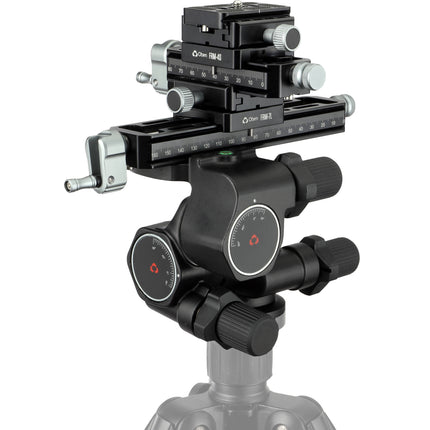 Oben GH3W-15 Cabezal Engranado 3 Vías con Rieles Macro de 7 y 4 Pulgadas