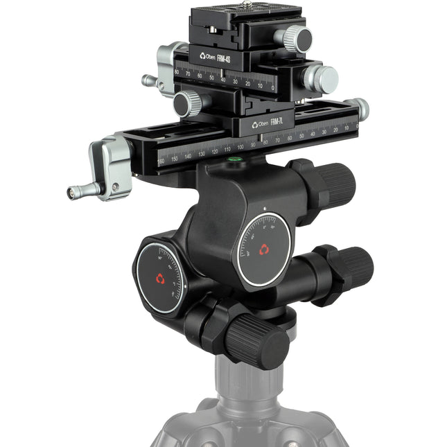 Oben GH3W-15 Cabezal Engranado 3 Vías con Rieles Macro de 7 y 4 Pulgadas