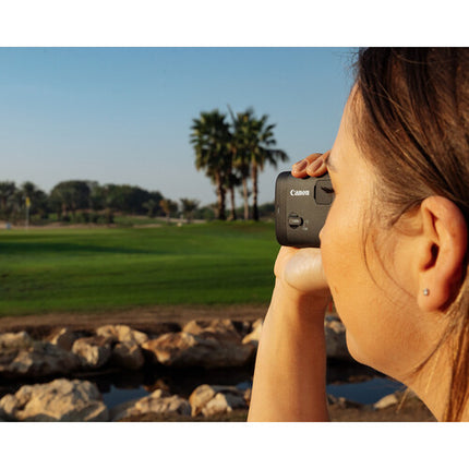 Canon PowerShot GOLF telémetro digital alcance 800 yardas y estabilización 2 ejes