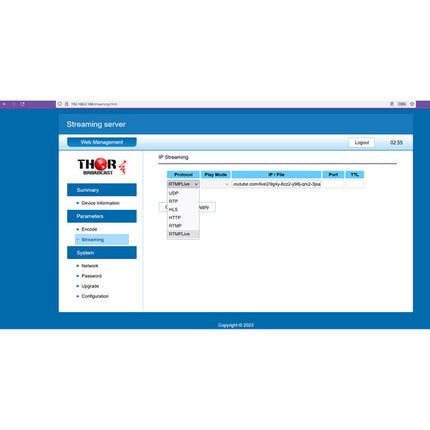 Thor SPARTAN-1 Codificador de Video IPTV con Entrada CVBS SDI HDMI 1080p60