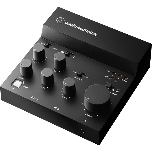 Audio-Technica AT-UMX3 Mezclador USB para Podcasting 3 Canales USB-C Negro