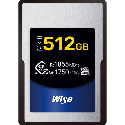 Wise Advanced Tarjeta de Memoria CFexpress 4.0 Tipo A 512GB Velocidad 1865 MB/s Garantía 5 Años