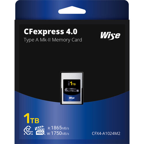 Wise Advanced 1TB Tarjeta de Memoria CFexpress 4.0 Tipo A 1865 MB/s Lectura 1750 MB/s Escritura