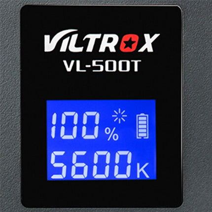 Viltrox VL-500T Luz LED Redonda Bicolor 3300-5600K 2000 Lúmenes Pantalla LCD Adaptador Ajustable