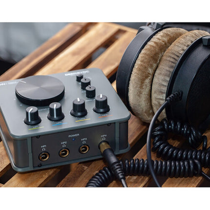 DEERSYNC H4 Amplificador Profesional de Auriculares 4 Canales y Controles Independientes