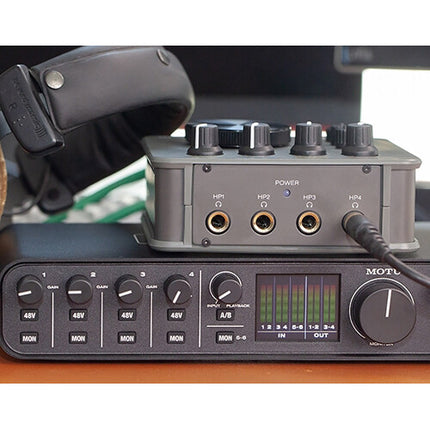 DEERSYNC H4 Amplificador Profesional de Auriculares 4 Canales y Controles Independientes