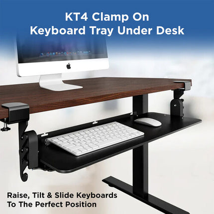 Uncaged Ergonomics KT4 Bandeja de Teclado Bajo Escritorio Ajustable 15° 6.6" Altura