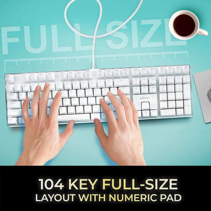 Adesso EasyTouch 680 Teclado Mecánico Retroiluminado Táctil 104 Teclas USB-C