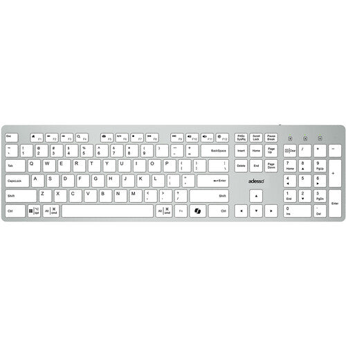Adesso EasyTouch 730 Teclado Blanco con Interruptores Tijera y USB-C