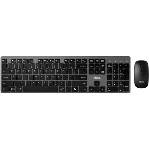 Adesso EasyTouch 730 Teclado con Ratón Negro con Conector USB-C y Llaves Scissor