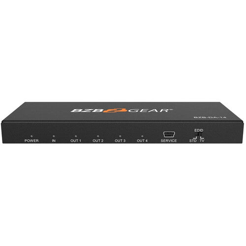 BZBGEAR 1x4 UHD 4K Divisor HDMI 4 Salidas HDMI 2.0b 18 Gb/s