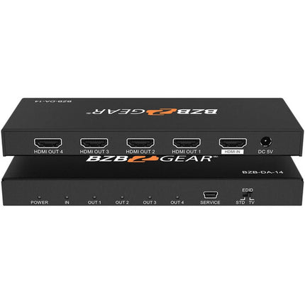 BZBGEAR 1x4 UHD 4K Divisor HDMI 4 Salidas HDMI 2.0b 18 Gb/s