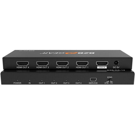 BZBGEAR 1x4 UHD 4K Divisor HDMI 4 Salidas HDMI 2.0b 18 Gb/s