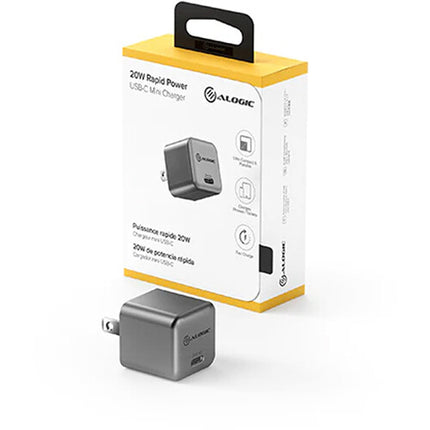 ALOGIC Cargador de Pared USB-C 20W Compacto y Portátil con 2 Prongs