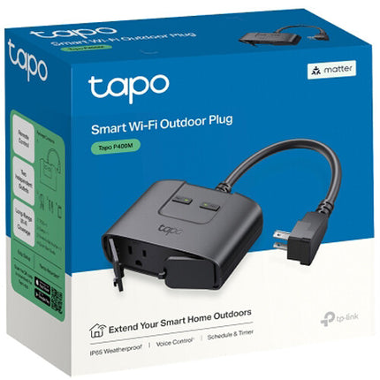 TP-Link Tapo P400M Enchufe Wi-Fi Exterior Inteligente Doble IP65