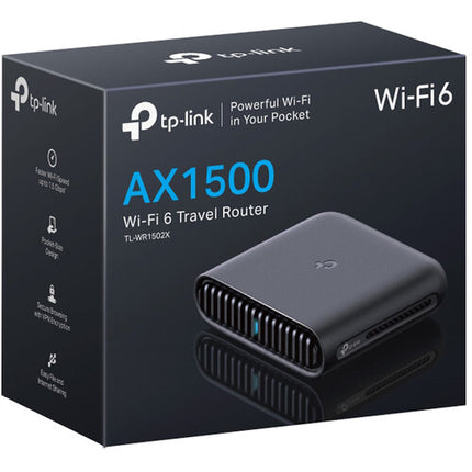 TP-Link TL-WR1502X Router de viaje inalámbrico AX1500 Dual-Banda 1.5 Gb/s