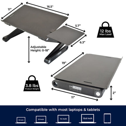 Uncaged Ergonomics WorkEZ Soporte y Escritorio para Laptop 16" ajuste 18"