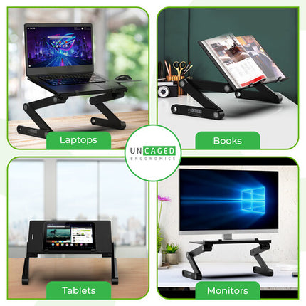 Uncaged Ergonomics WorkEZ Soporte y Escritorio para Laptop 16" ajuste 18"
