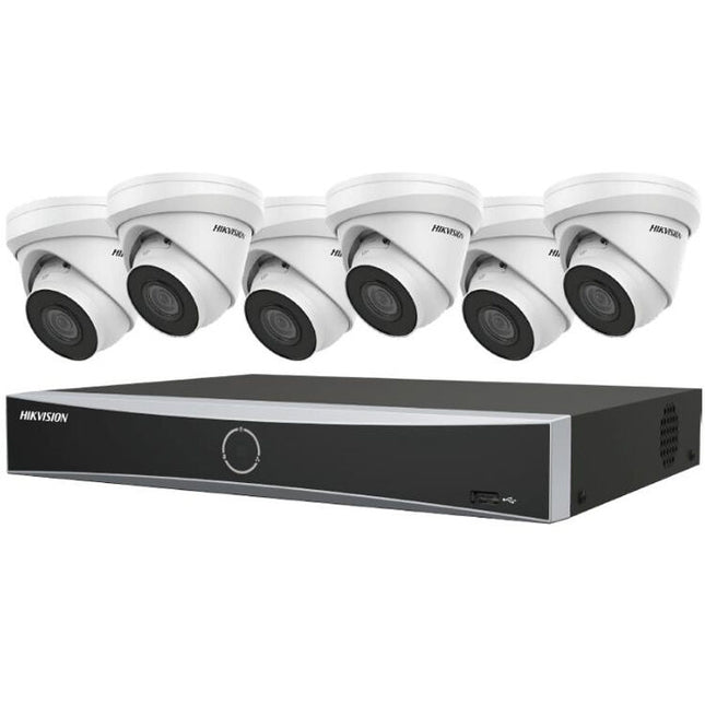 Hikvision EKI-K82T86A NVR 8 Canales 12MP 2TB HDD y 6 Cámaras 8MP Turret