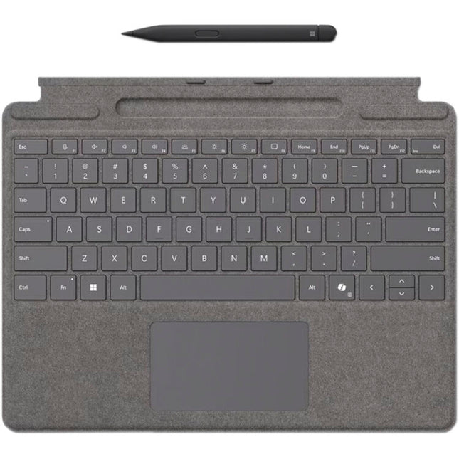 Microsoft Surface Pro Keyboard con Slim Pen 2 para negocios Platinum Alcantara