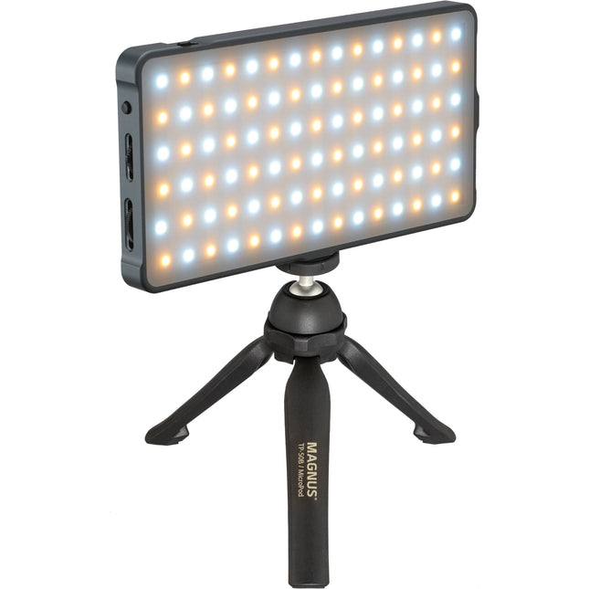 Genaray RGB-6X3S Panel LED RGB con Trípode de Mesa 354 Lux 5.9x3.1"