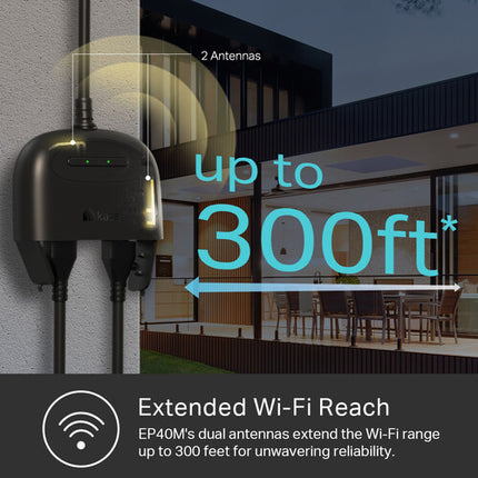 TP-Link EP40M Enchufe Exterior Wi-Fi Dual Control 2.4 GHz IP64