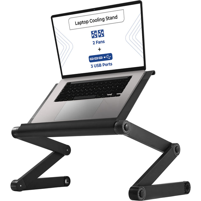 Uncaged Ergonomics WorkEZ Soporte Ajustable para Portátil con 3 USB y 22" de Extensión