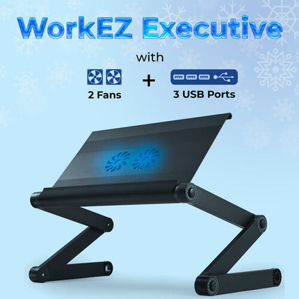 Uncaged Ergonomics WorkEZ Soporte Ajustable para Portátil con 3 USB y 22" de Extensión