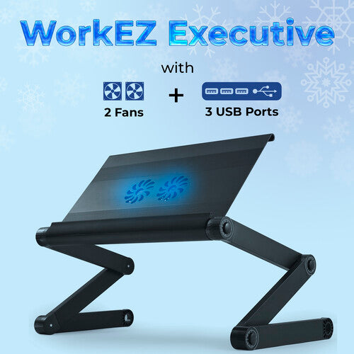 Uncaged Ergonomics WorkEZ Soporte Ajustable para Portátil con 3 USB y 22" de Extensión